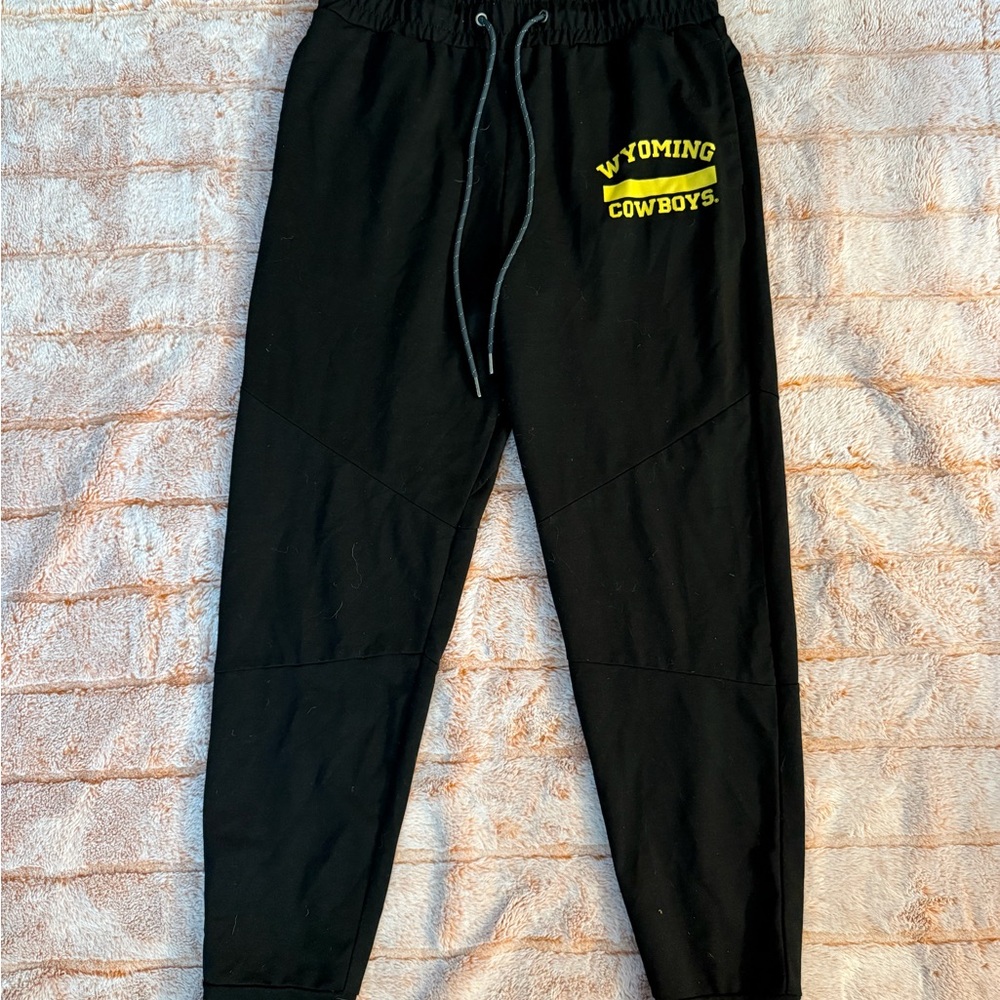 Wyoming Cowboys Black Joggers
